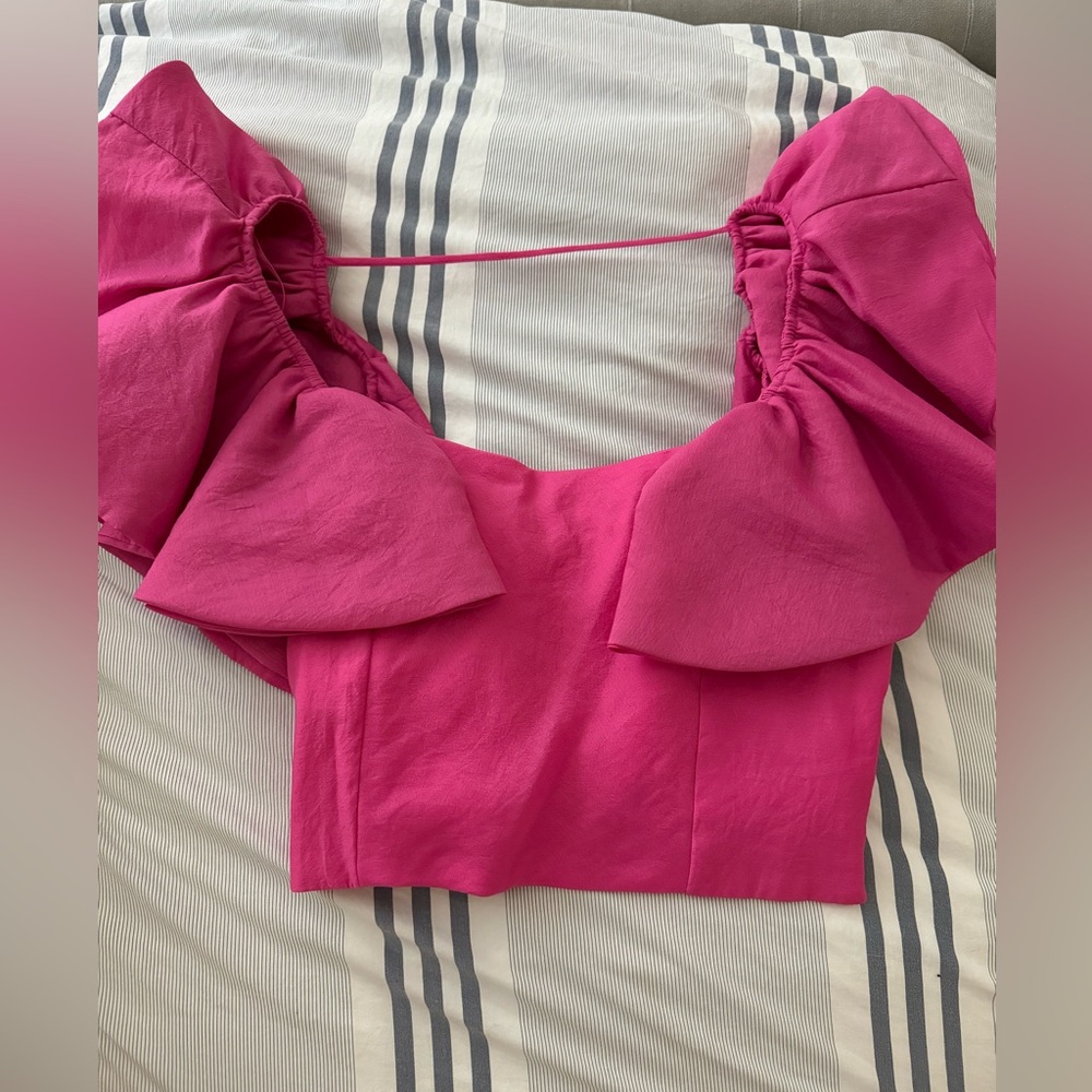 ruffle cropped top from a boutique